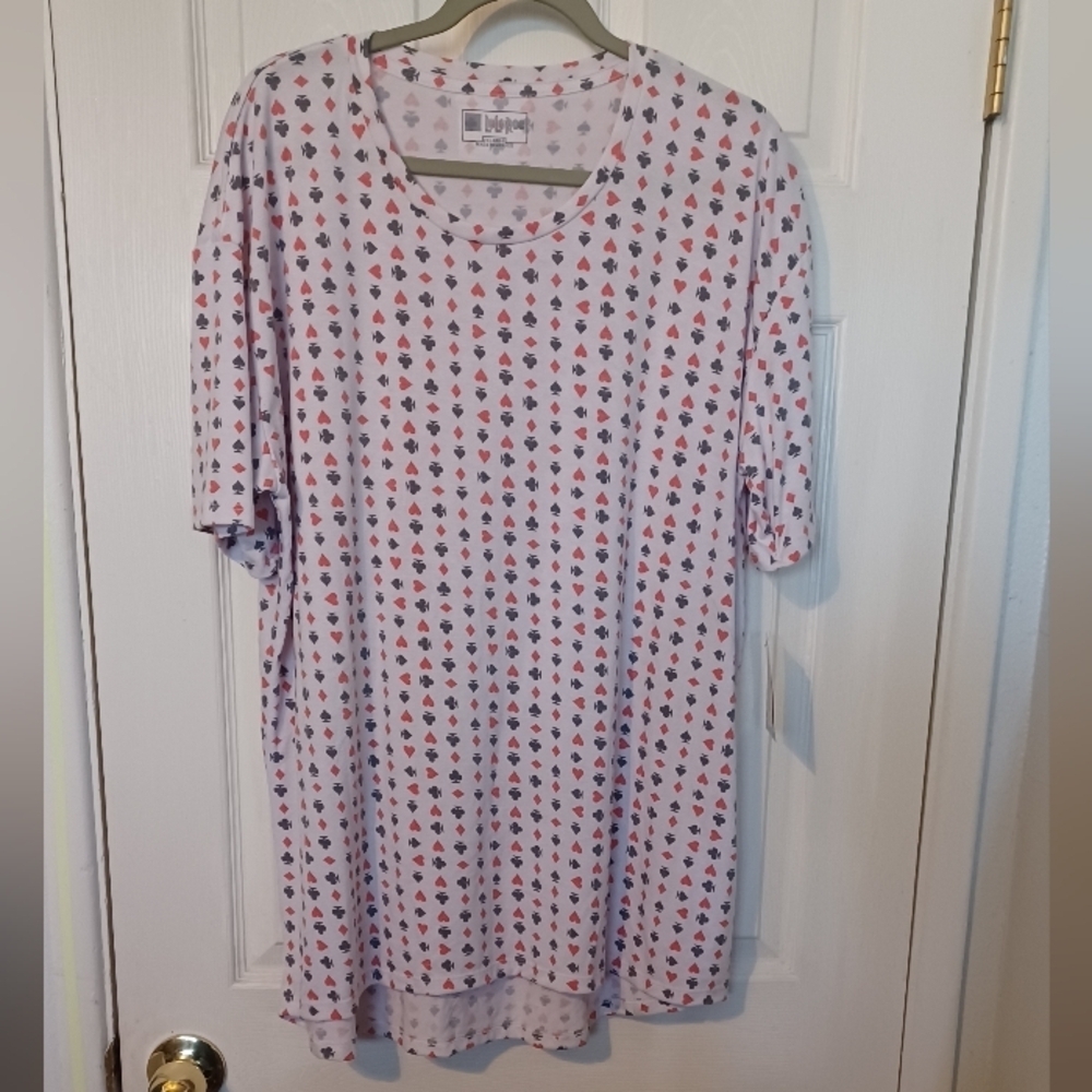 LulaRoe Card Suit Print Stretch Tee
